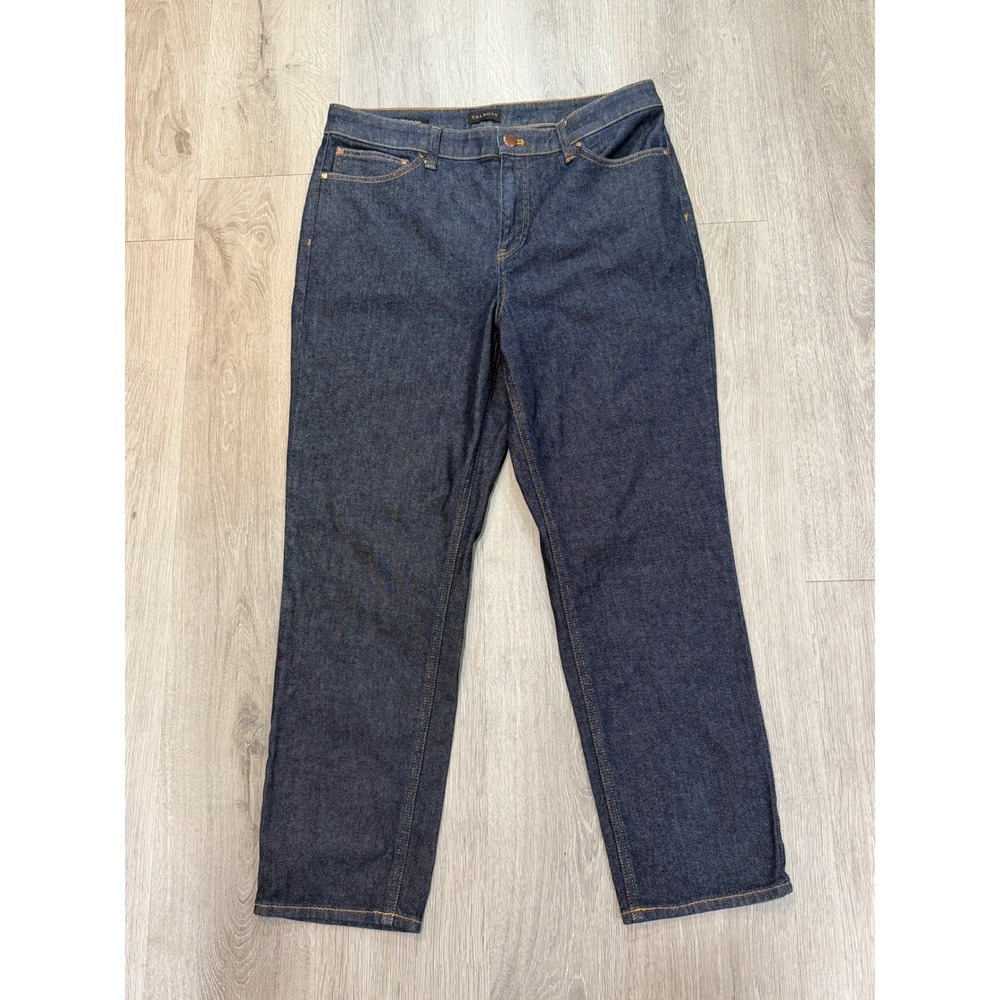Talbots Dark Wash Slim Straight Ankle Jeans Stretch Denim Women's Size 10 - Picture 2 of 8